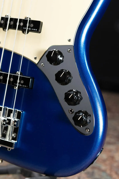 Fender American Ultra Jazz Bass Maple Fingerboard - Cobra Blue with Hard Case - Used