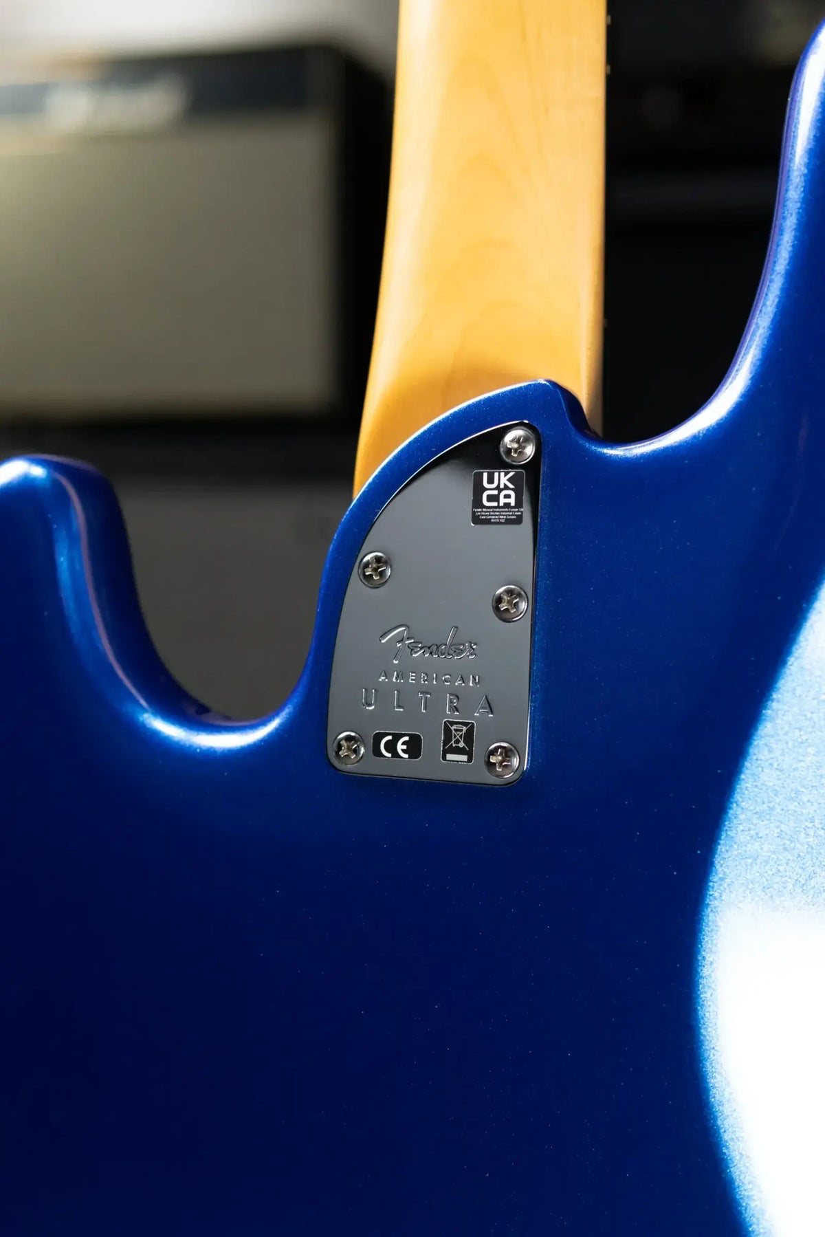 Fender American Ultra Jazz Bass Maple Fingerboard - Cobra Blue with Hard Case - Used