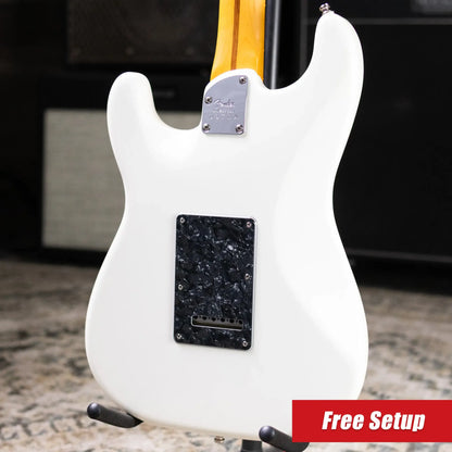 Fender American Ultra Stratocaster Electric Guitar - Arctic Pearl with Upgraded Pickups - Used