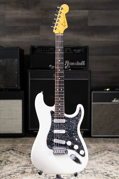 Fender American Ultra Stratocaster Electric Guitar - Arctic Pearl with Upgraded Pickups - Used