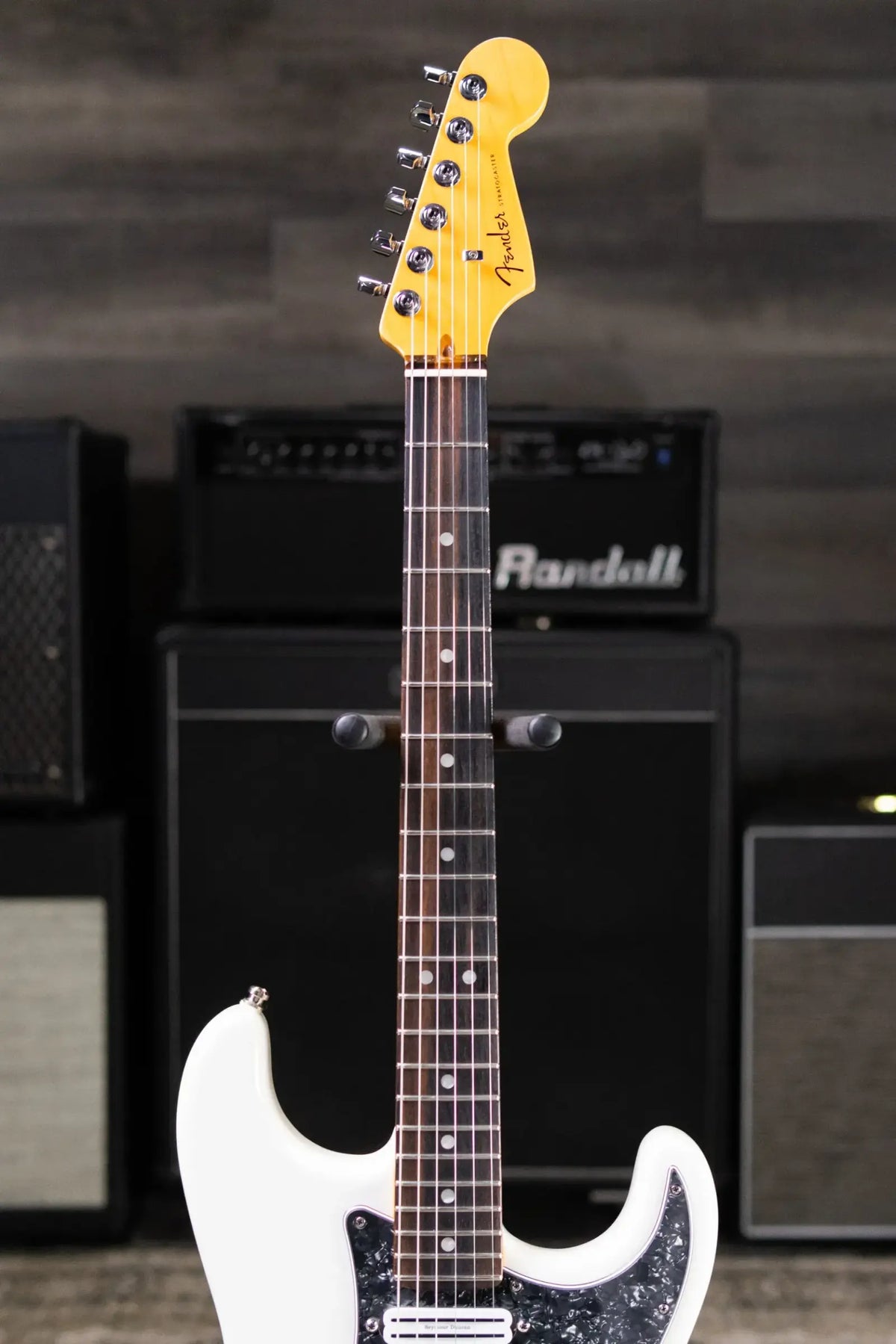 Fender American Ultra Stratocaster Electric Guitar - Arctic Pearl with Upgraded Pickups - Used