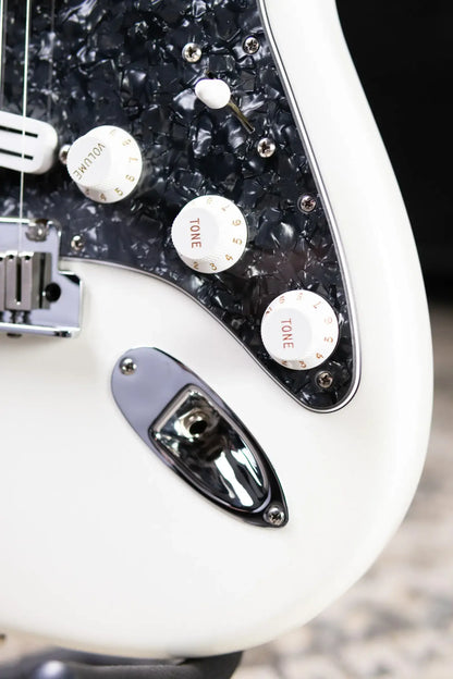 Fender American Ultra Stratocaster Electric Guitar - Arctic Pearl with Upgraded Pickups - Used