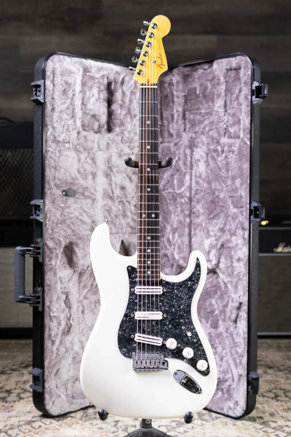 Fender American Ultra Stratocaster Electric Guitar - Arctic Pearl with Upgraded Pickups - Used