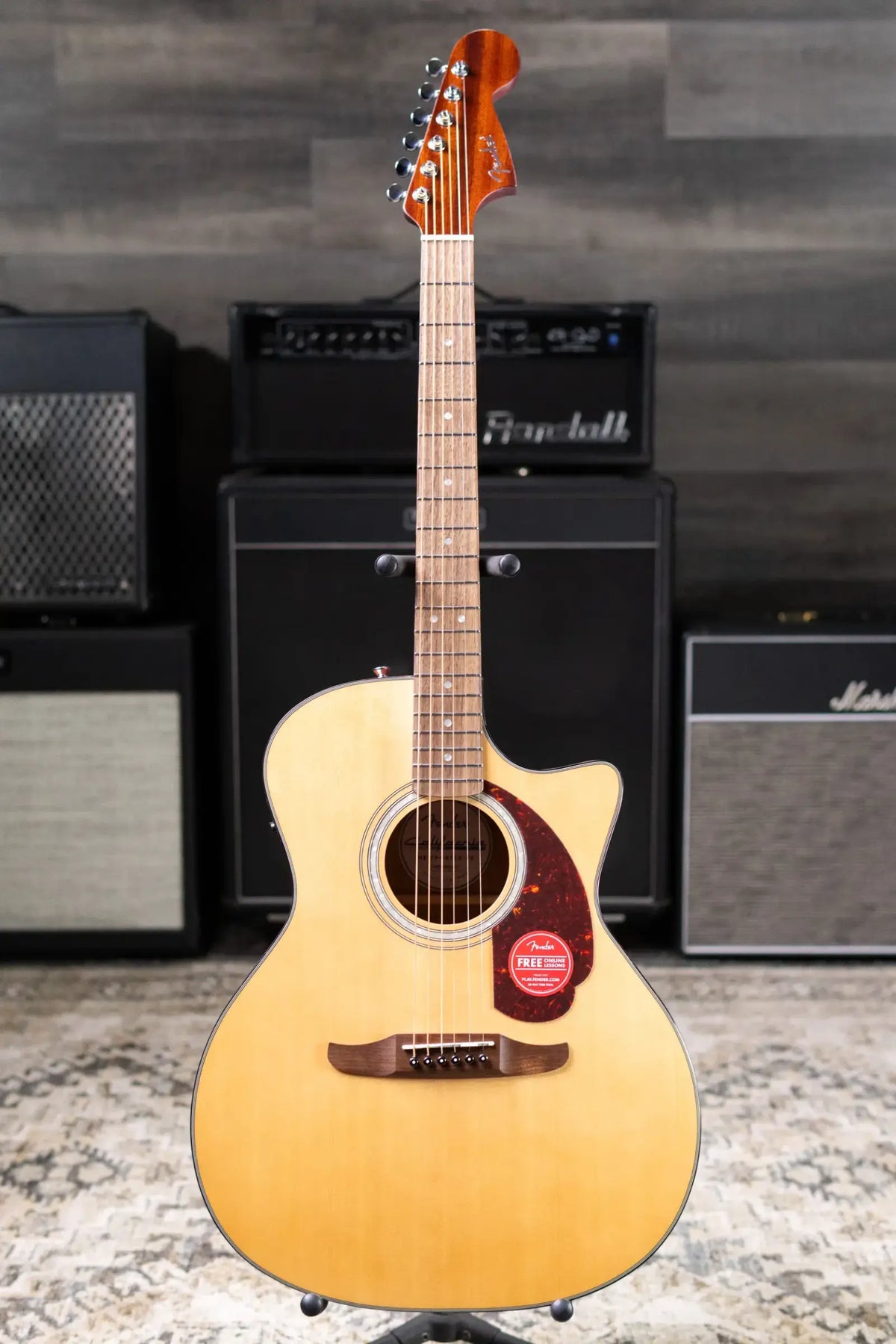 Fender California Deluxe Newporter CE Acoustic/Electric Guitar - Natural