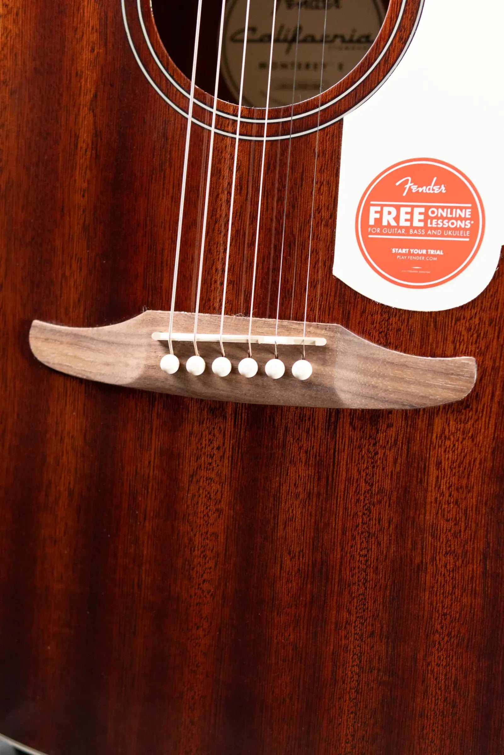 Fender California Standard Monterey E Acoustic/Electric Guitar - Natural Sapele