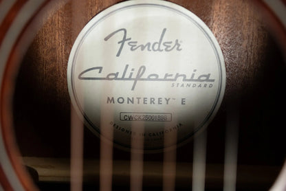 Fender California Standard Monterey E Acoustic/Electric Guitar - Natural Sapele