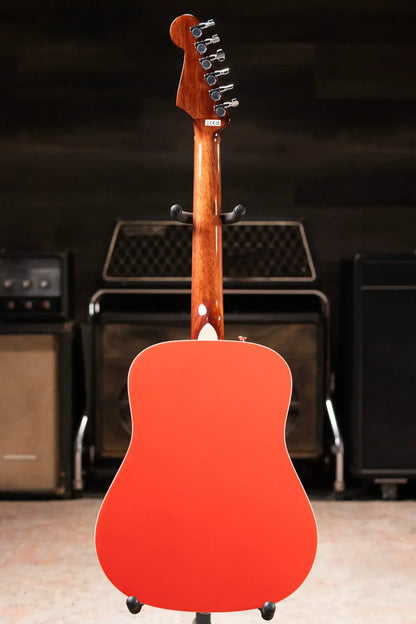 Fender California Standard Redondo Mini Acoustic Guitar - Fiesta Red with Gig Bag