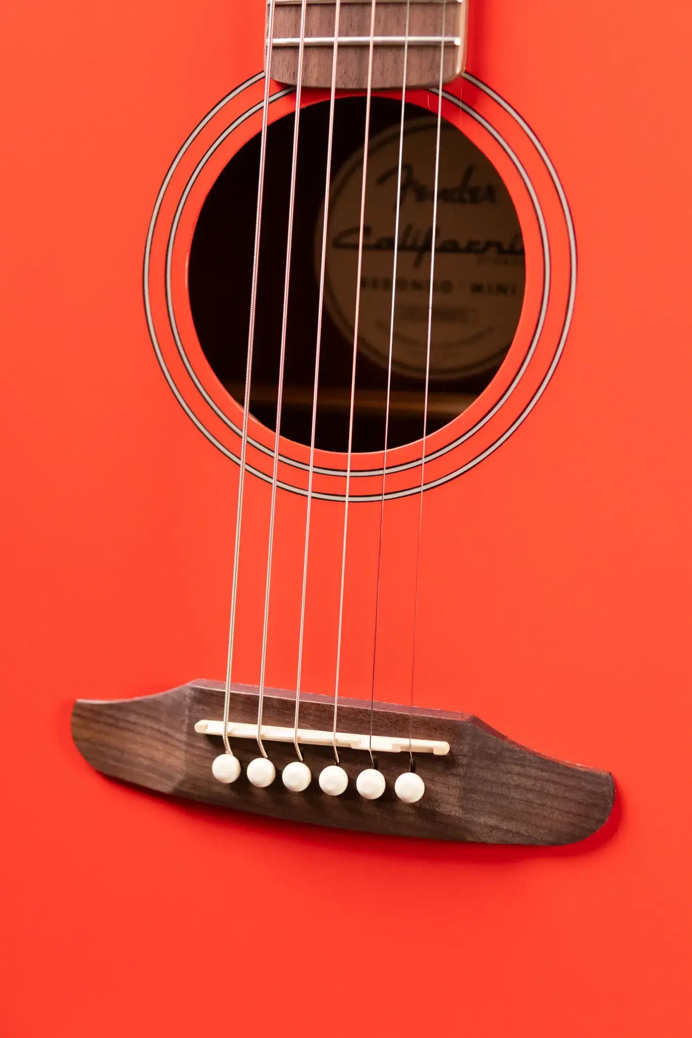 Fender California Standard Redondo Mini Acoustic Guitar - Fiesta Red with Gig Bag