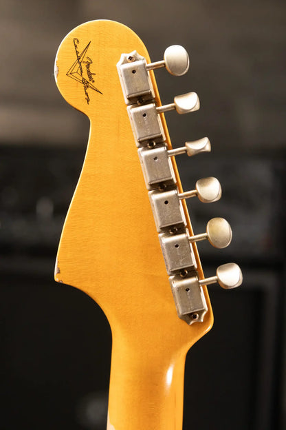 Fender Custom Shop 1963 Jazzmaster Relic Electric Guitar - Aged Shell Pink with Hardshell Case