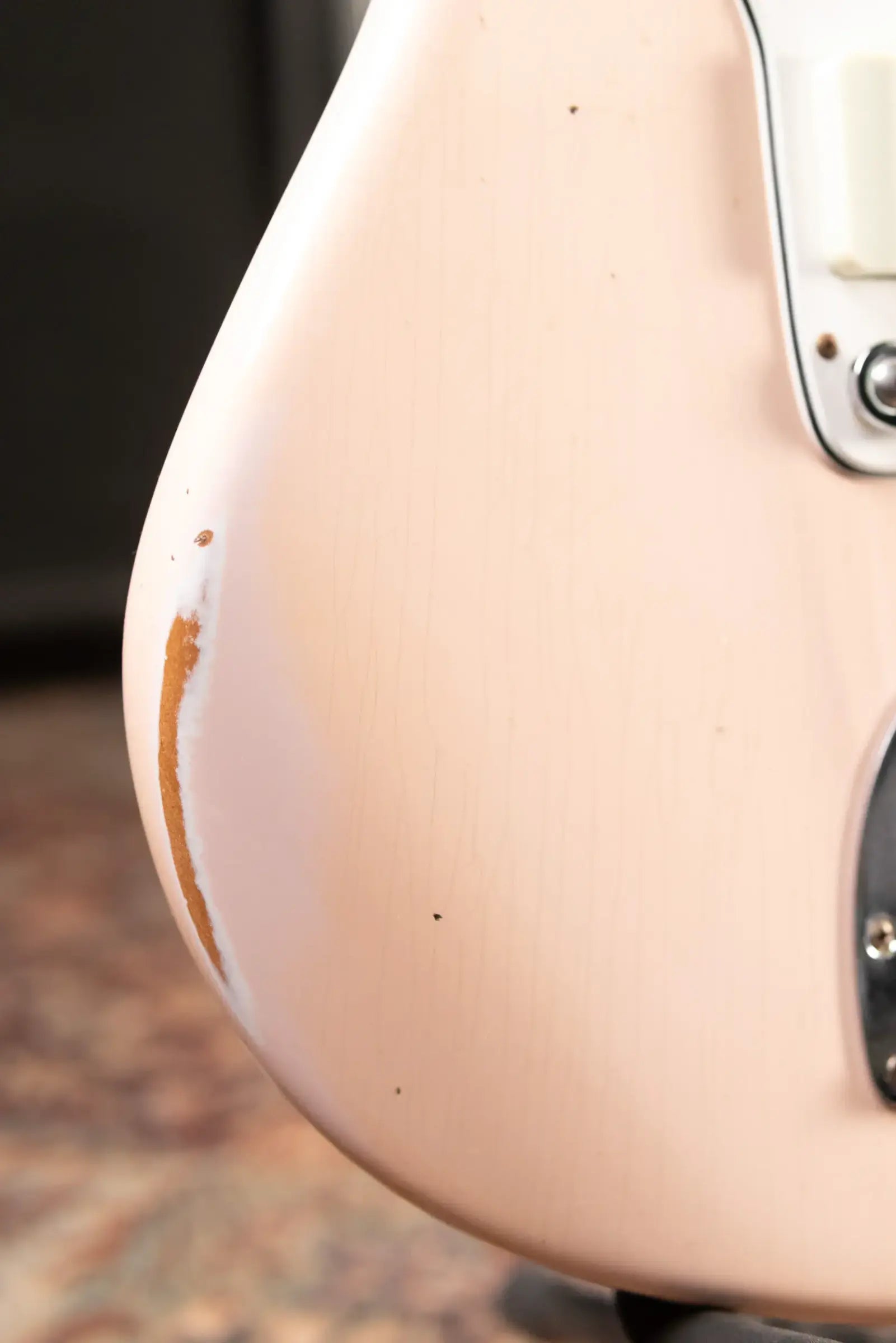 Fender Custom Shop 1963 Jazzmaster Relic Electric Guitar - Aged Shell Pink with Hardshell Case