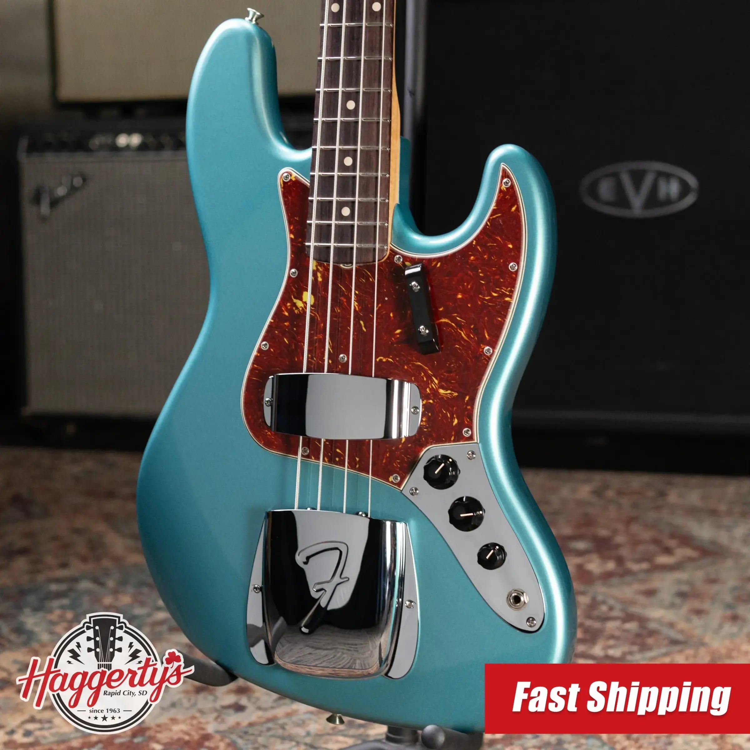 Fender Custom Shop 1964 Jazz Bass NOS - Teal Green Metallic with Hardshell Case