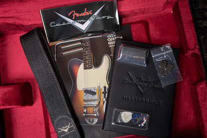Fender Custom Shop 2026 NAMM #419 Master Built by Austin Macnutt Journeyman Relic 1966 5A Birdseye Maple Neck Stratocaster Electric Guitar - Pewter with Orange Competition Stripes with Hardshell Case