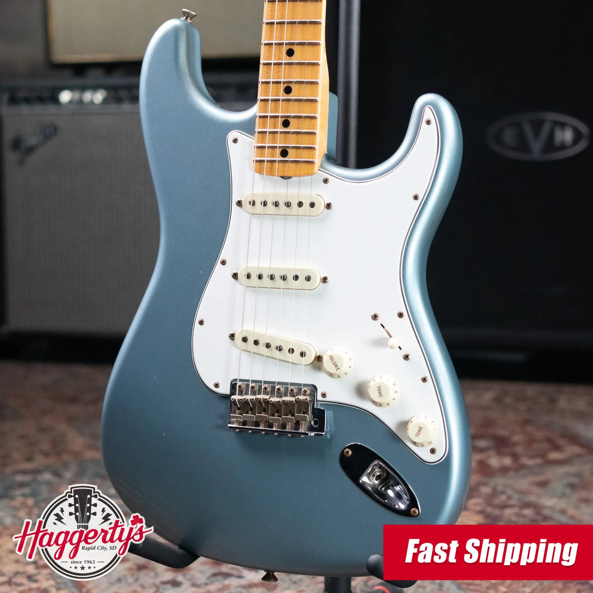 Fender Custom Shop '68 Stratocaster Journeyman Electric Guitar - Ice Blue Metallic with Hardshell Case - Used