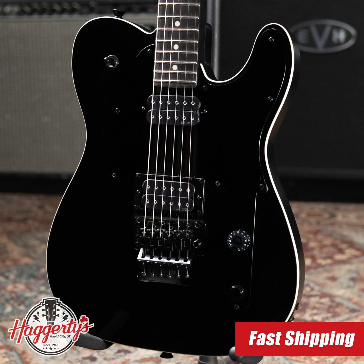 Fender John 5 Phantom Telecaster Electric Guitar - Black