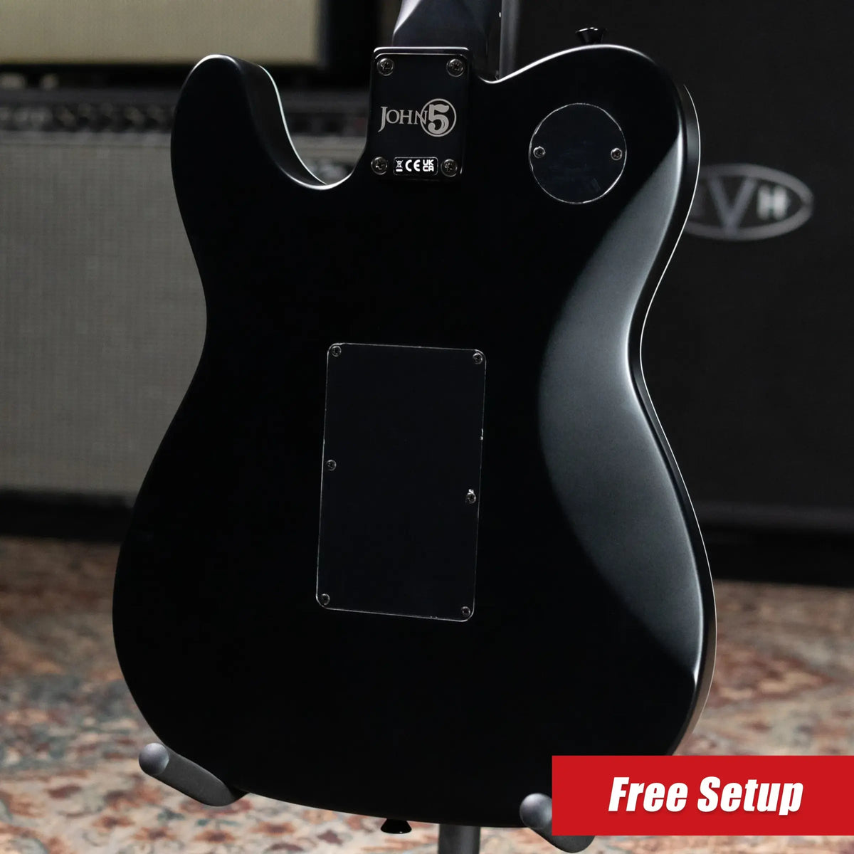 Fender John 5 Phantom Telecaster Electric Guitar - Black