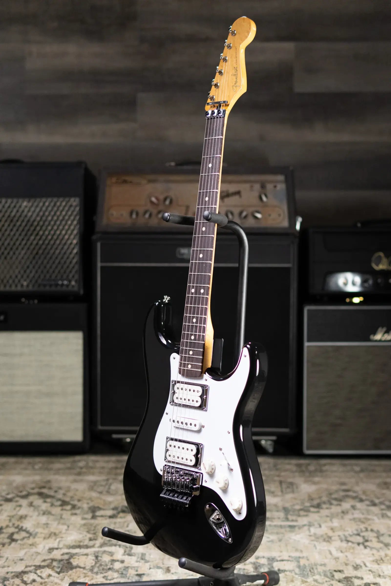 Fender Limited Edition 50th Anniversary Dave Murray Stratocaster Electric Guitar - Black with Gig Bag