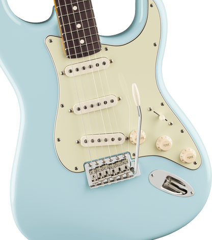 Fender Limited Edition American Professional Classic Stratocaster Electric Guitar Featuring the Fender Silent System - Daphne Blue with Gig Bag
