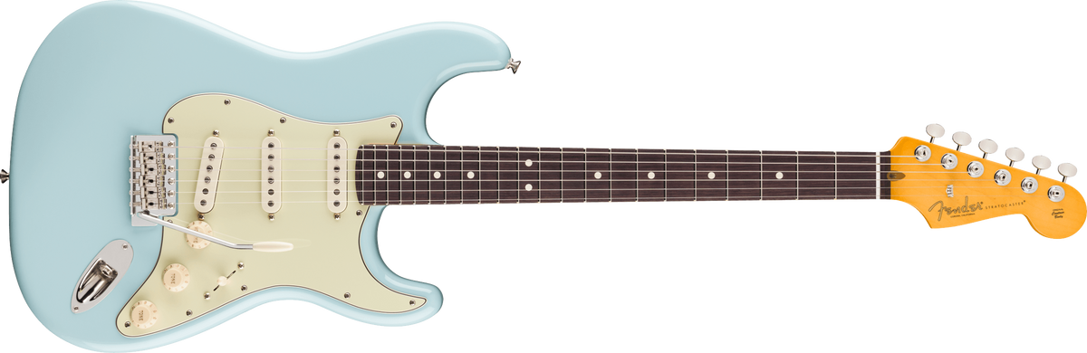 Fender Limited Edition American Professional Classic Stratocaster Electric Guitar Featuring the Fender Silent System - Daphne Blue with Gig Bag