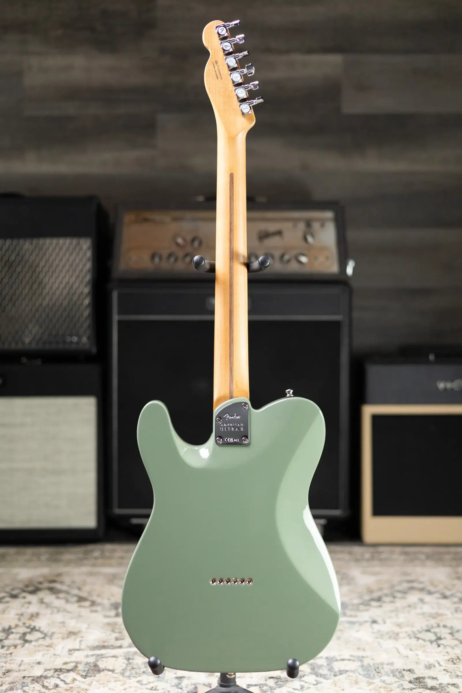 Fender Limited Edition American Ultra II Telecaster Electric Guitar - Antique Olive with Hardshell Case