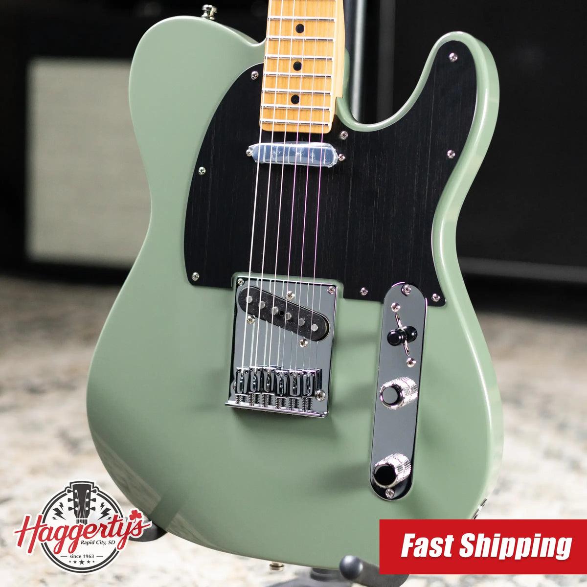 Fender Limited Edition American Ultra II Telecaster Electric Guitar - Antique Olive with Hardshell Case