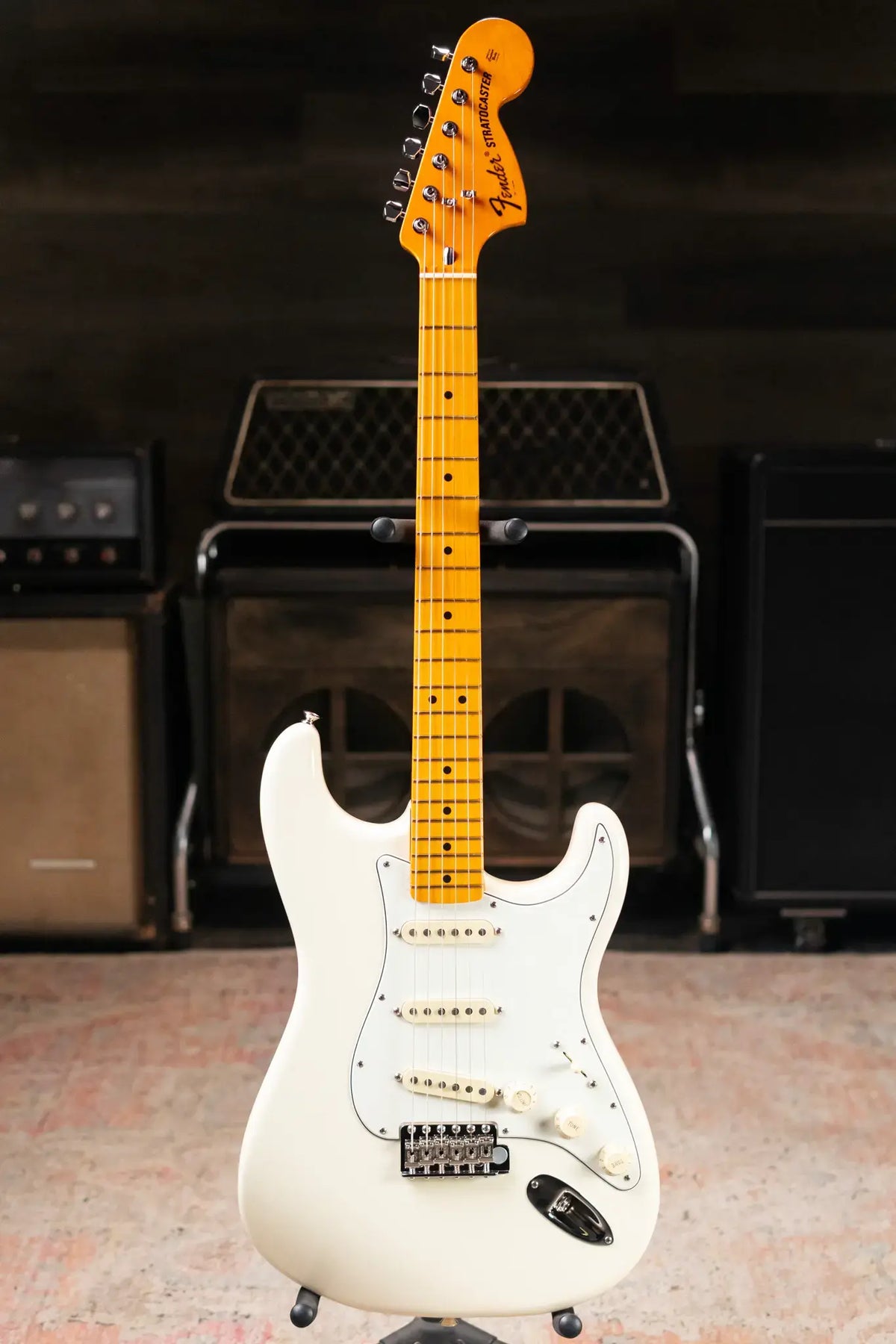 Fender Limited Edition American Vintage II '73 Stratocaster Electric Guitar, Maple Fingerboard - Olympic White with Hardshell Case - Demo