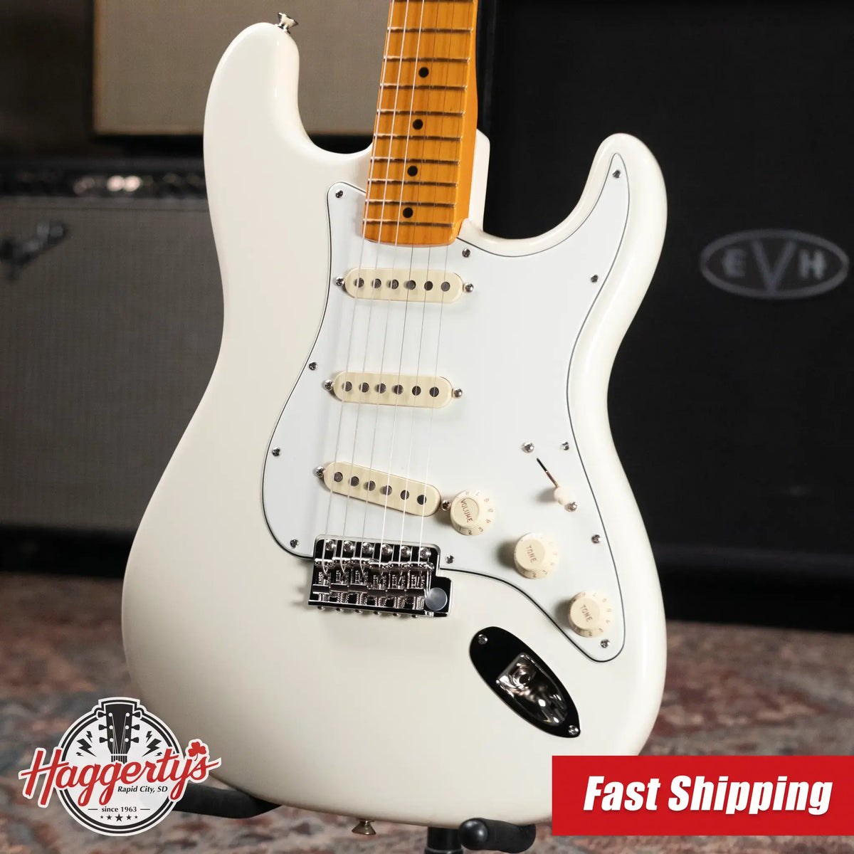 Fender Limited Edition American Vintage II '73 Stratocaster Electric Guitar - Olympic White with Hardshell Case
