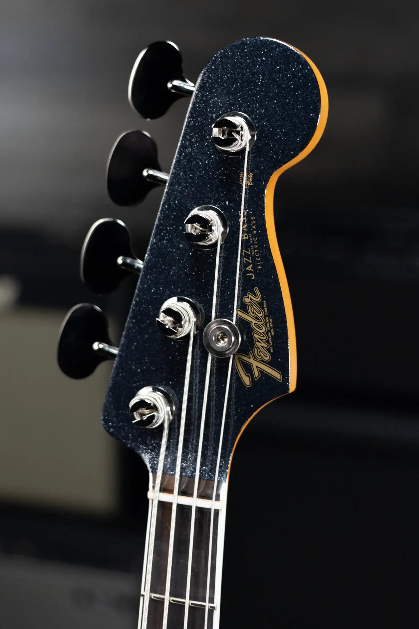 Fender Limited Edition Gold Foil Series Jazz Bass - Black Sparkle with Gig Bag