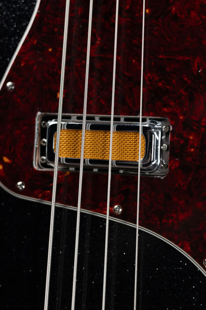 Fender Limited Edition Gold Foil Series Jazz Bass - Black Sparkle with Gig Bag