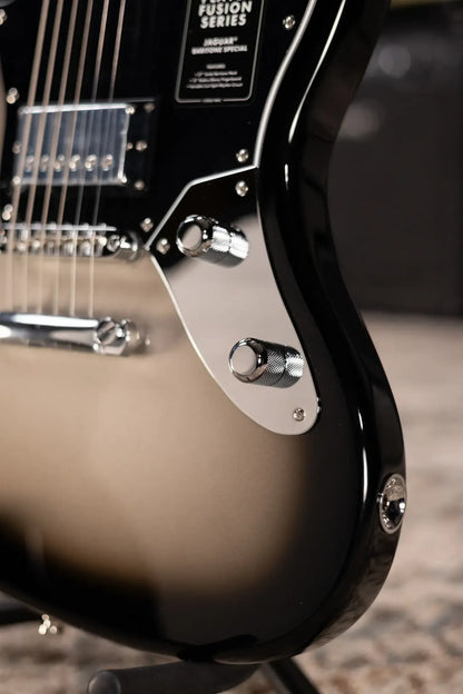 Fender Limited Edition Player Fusion Jaguar Baritone Special Electric Guitar - Silverburst with Gig Bag