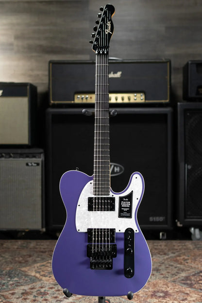 Fender Limited Edition Player Fusion Telecaster HH Floyd Rose Electric Guitar - Aura Metallic with Gig Bag