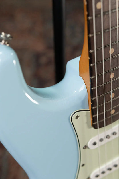Fender Limited Edition Vintera II Road Worn '60S Stratocaster Electric Guitar - Sonic Blue with Hardshell Case