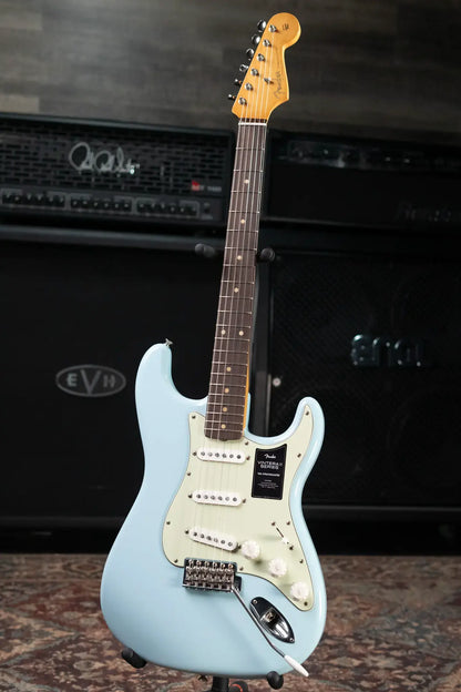 Fender Limited Edition Vintera II Road Worn '60S Stratocaster Electric Guitar - Sonic Blue with Hardshell Case