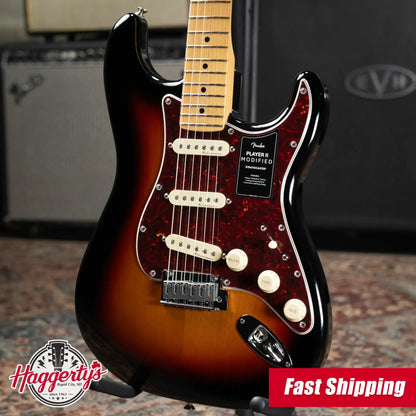 Fender Player II Modified Stratocaster Electric Guitar - 3-Tone Sunburst with Gig Bag