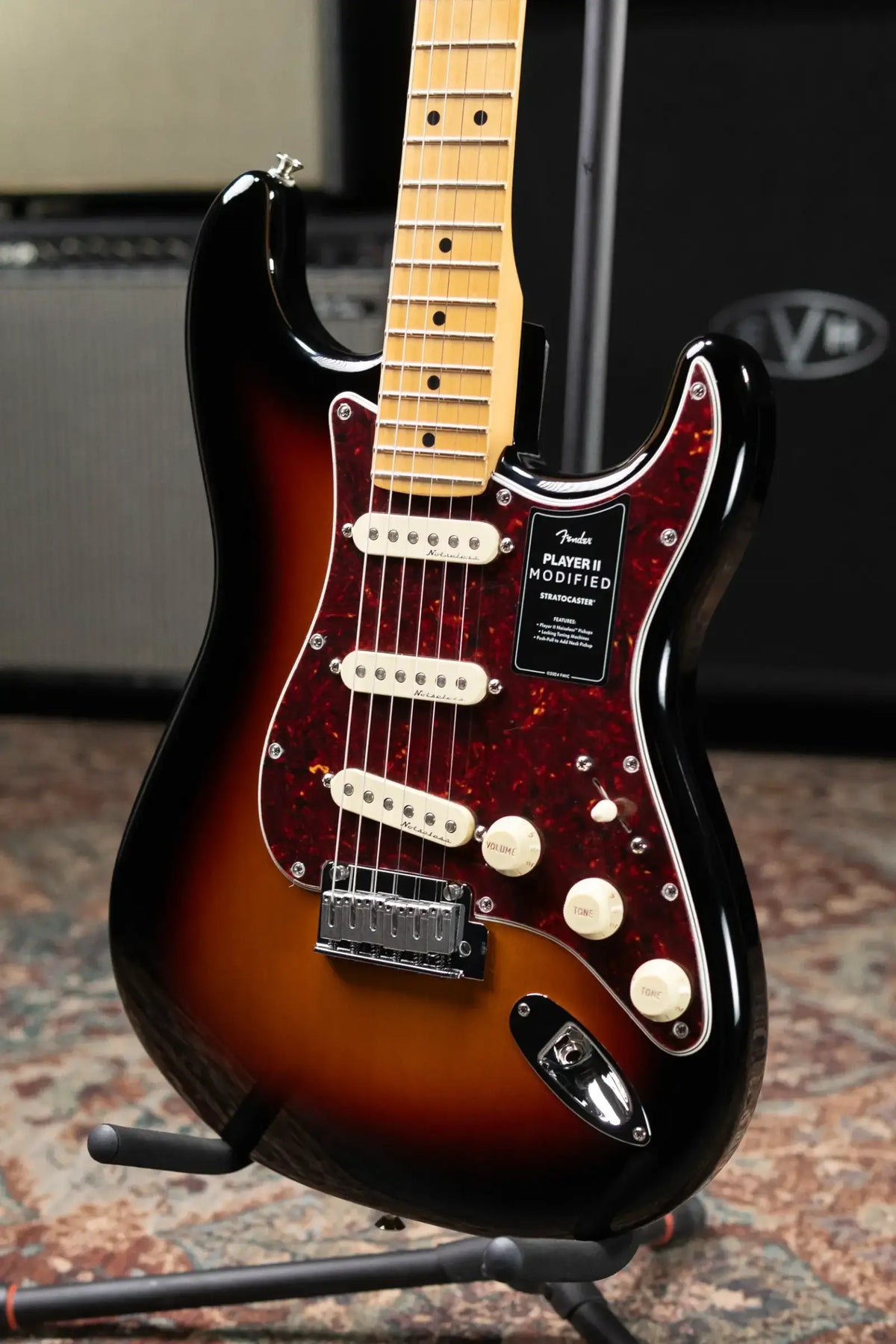 Fender Player II Modified Stratocaster Electric Guitar - 3-Tone Sunburst with Gig Bag