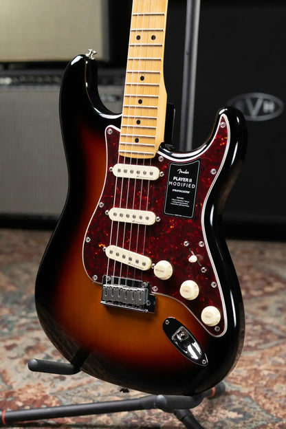 Fender Player II Modified Stratocaster Electric Guitar - 3-Tone Sunburst with Gig Bag