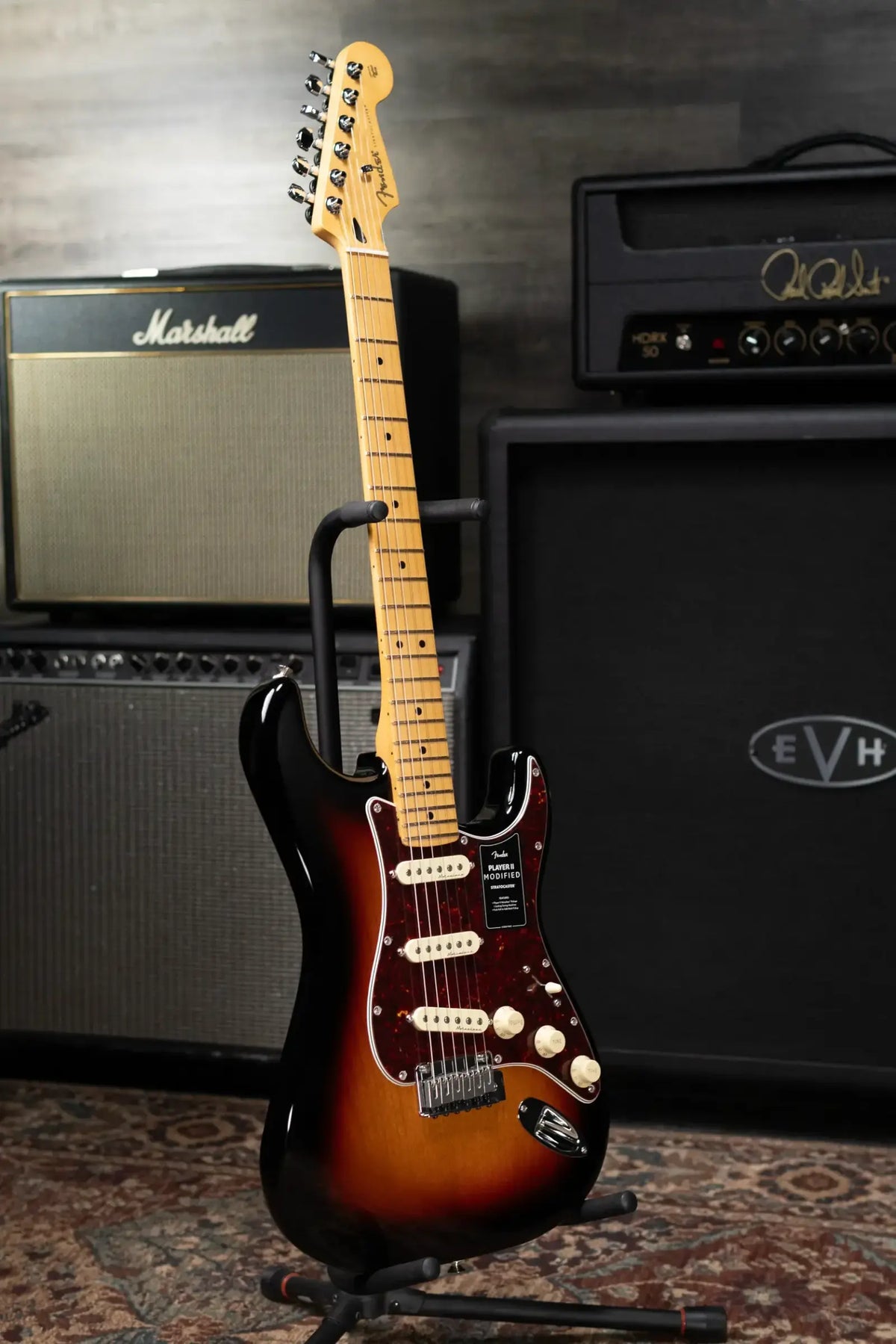 Fender Player II Modified Stratocaster Electric Guitar - 3-Tone Sunburst with Gig Bag
