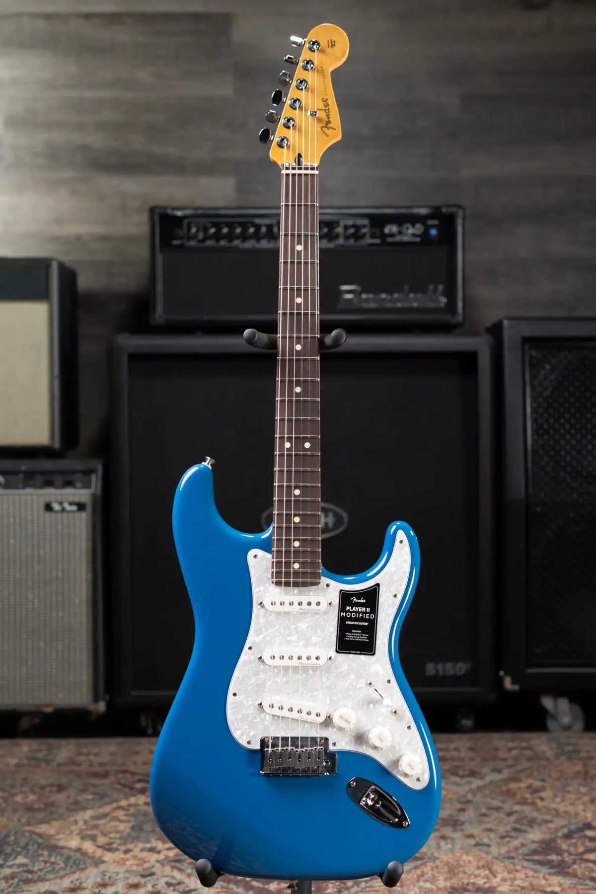 Fender Player II Modified Stratocaster Electric Guitar - Electric Blue with Gig Bag - Demo