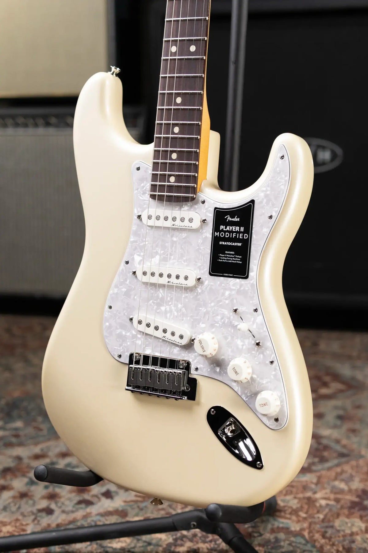 Fender Player II Modified Stratocaster Electric Guitar - Olympic Pearl with Gig Bag - Demo