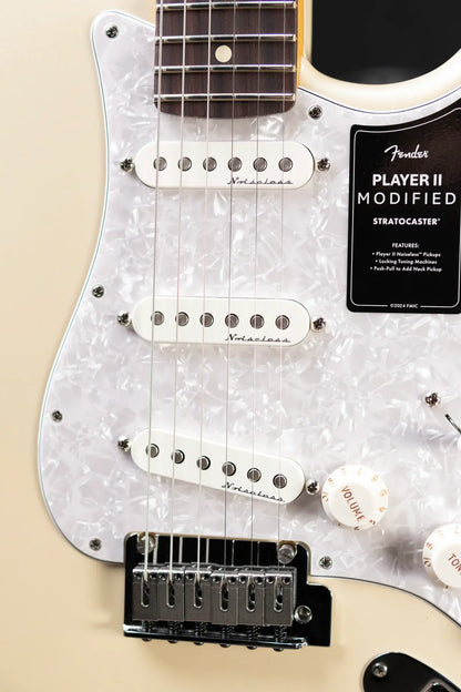 Fender Player II Modified Stratocaster Electric Guitar - Olympic Pearl with Gig Bag - Demo