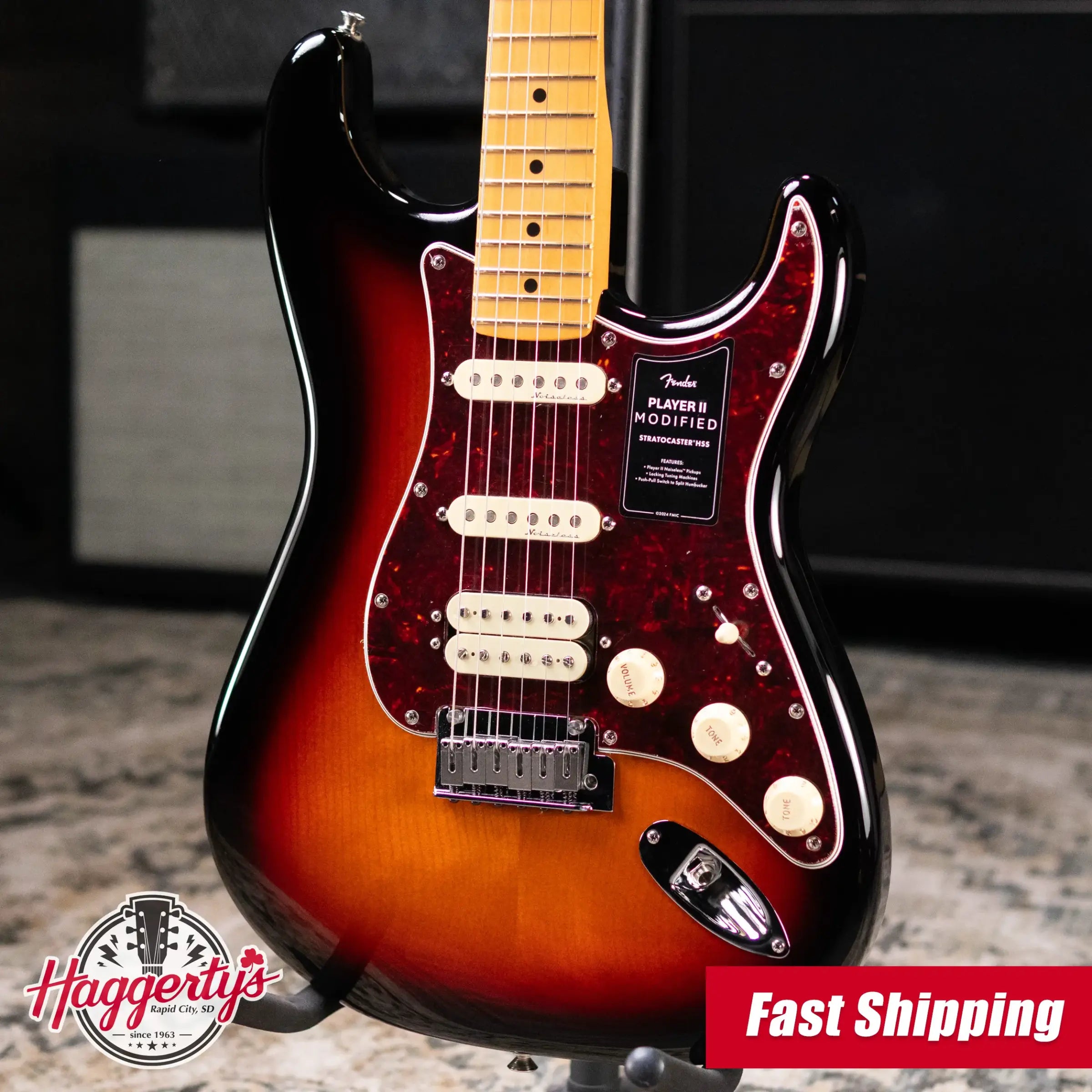 Fender Player II Modified Stratocaster HSS Electric Guitar - 3-Color Sunburst with Gig Bag