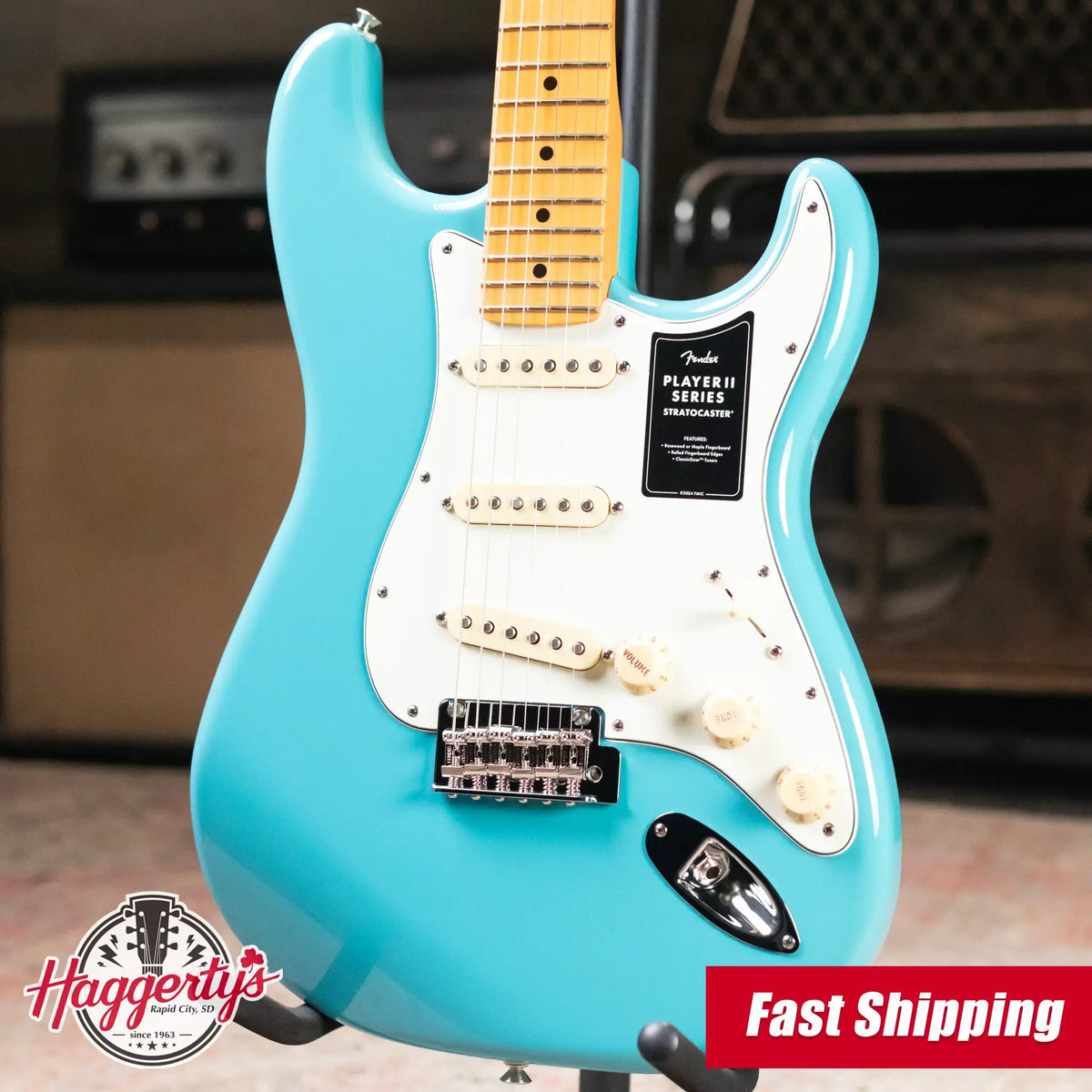 Fender Player II Stratocaster Electric Guitar - Aquatone Blue - Demo