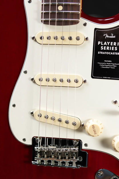 Fender Player II Stratocaster Electric Guitar - Transparent Cherry Burst - Demo