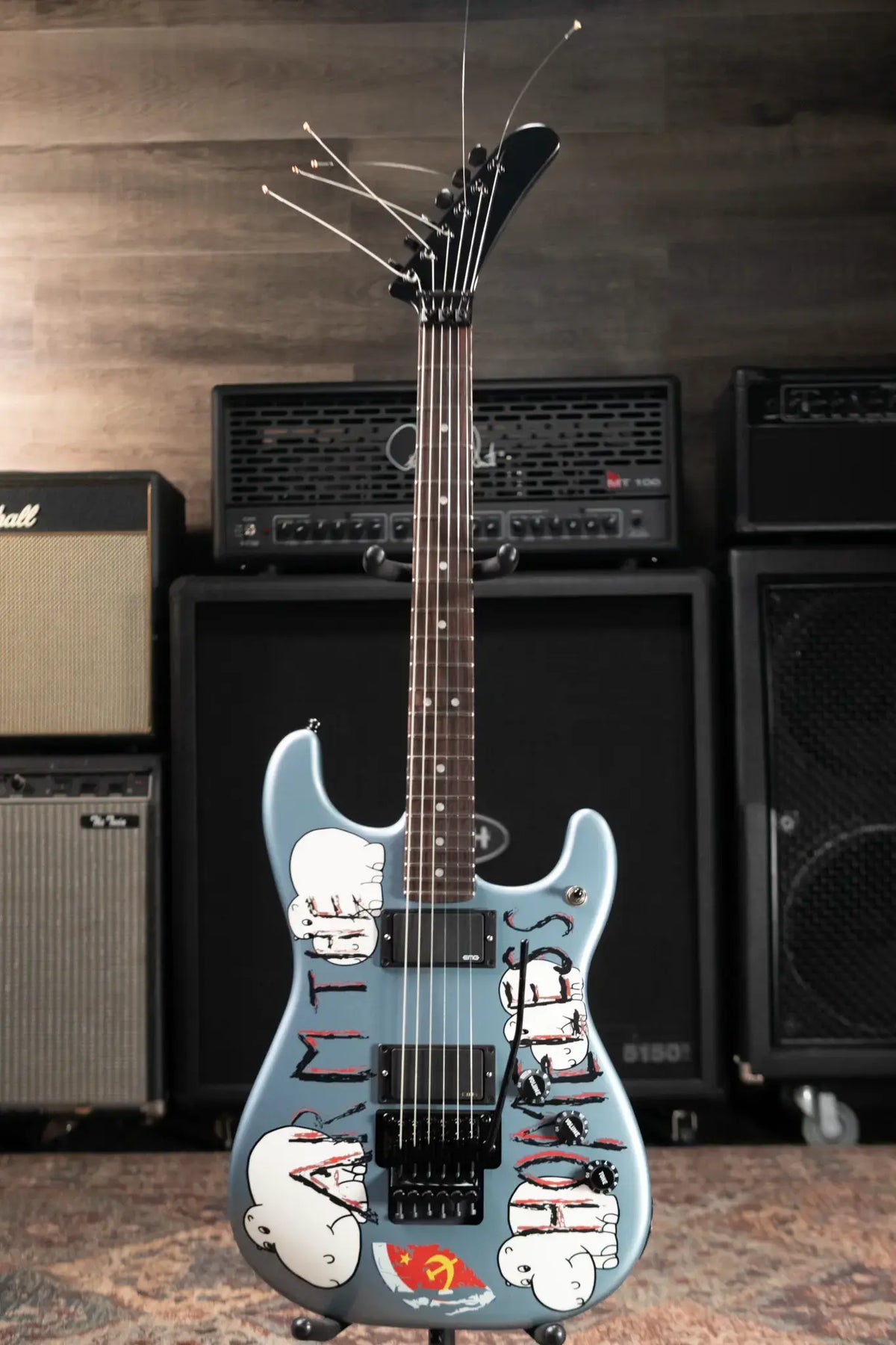 Fender Tom Morello's "Arm the Homeless" Electric Guitar - Blue Ice Metallic with Hardshell Case - Demo