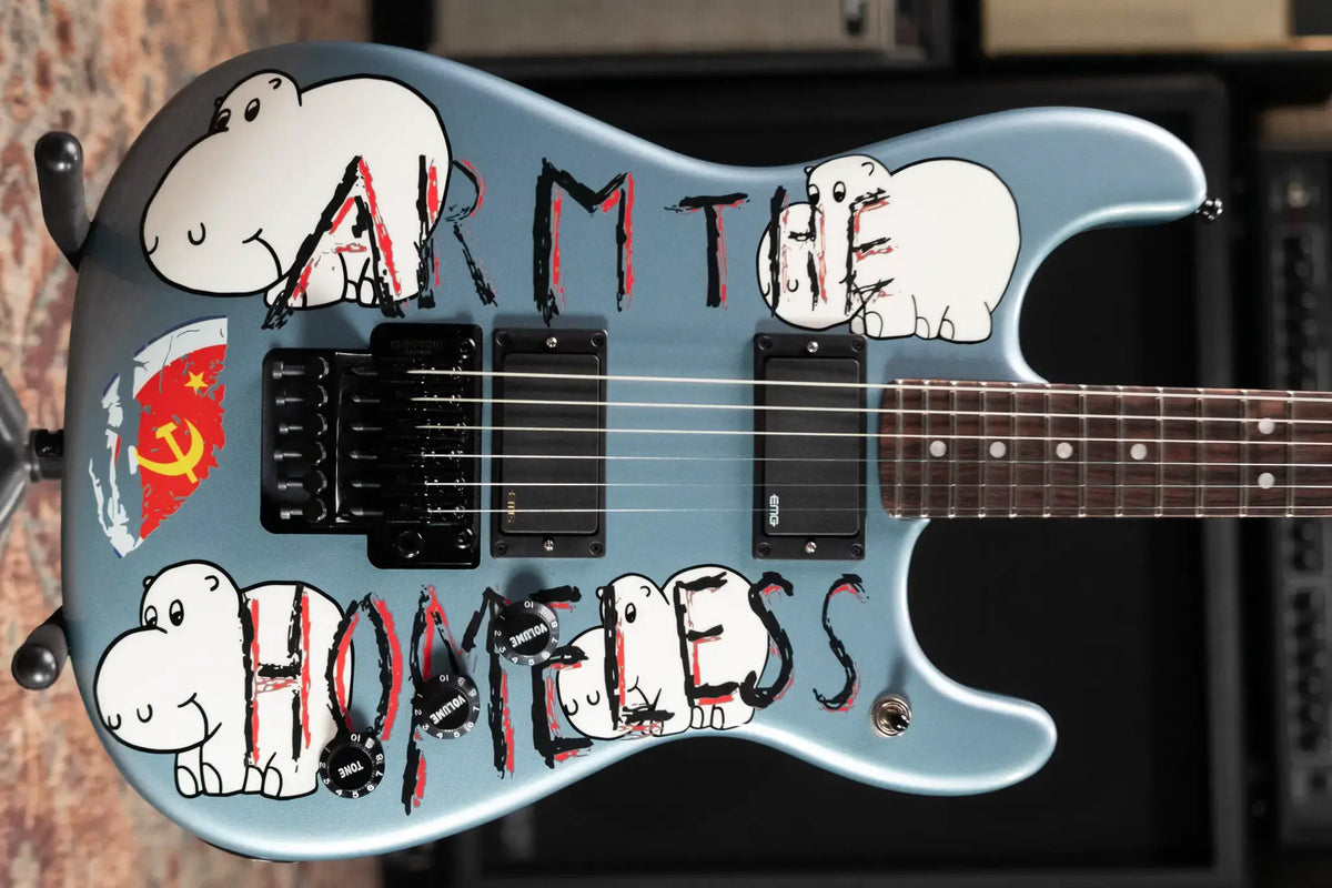 Fender Tom Morello's "Arm the Homeless" Electric Guitar - Blue Ice Metallic with Hardshell Case - Demo