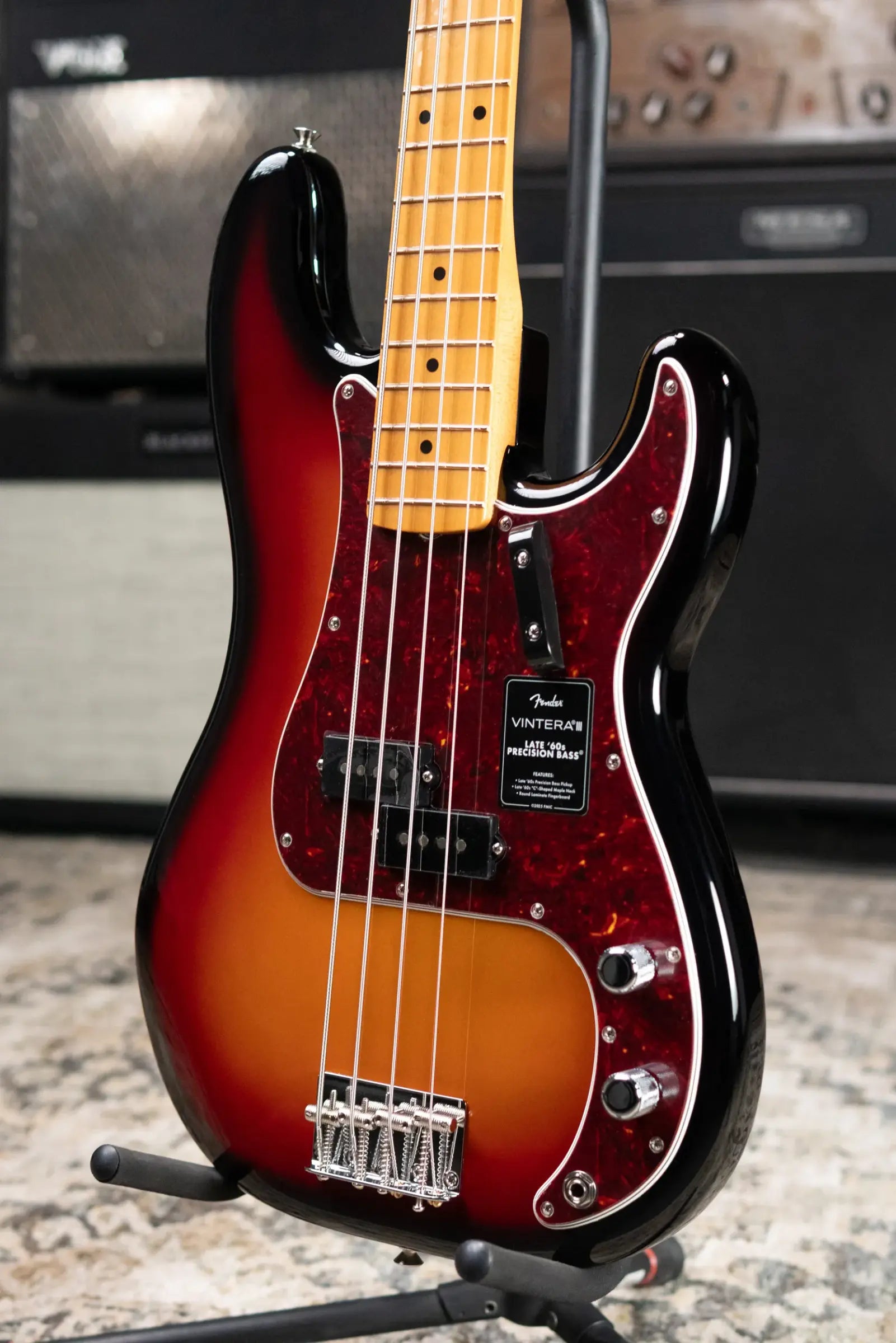 Fender Vintera III Late '60s Precision Bass - 3-Color Sunburst with Gig Bag