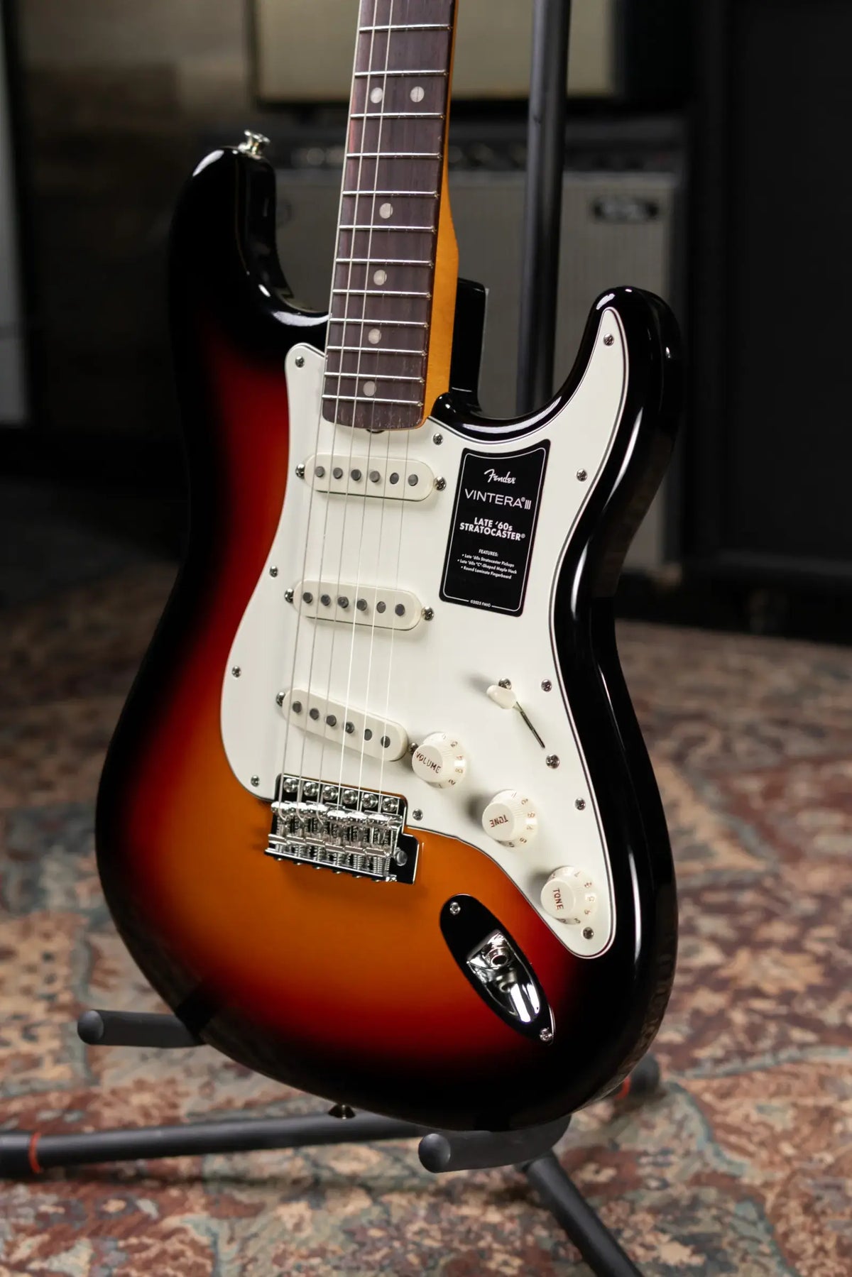 Fender Vintera III Late '60s Stratocaster Electric Guitar - 3-Color Sunburst with Gig Bag
