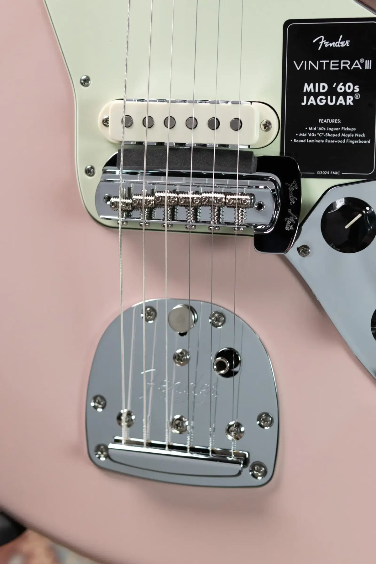 Fender Vintera III Mid '60s Jaguar Electric Guitar - Shell Pink with Gig Bag