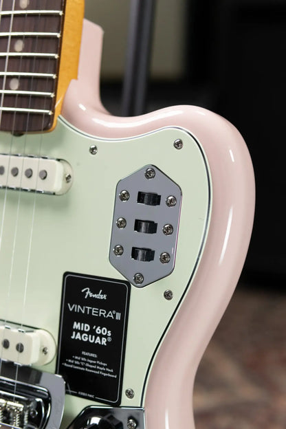Fender Vintera III Mid '60s Jaguar Electric Guitar - Shell Pink with Gig Bag