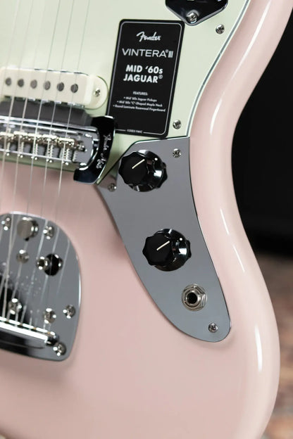 Fender Vintera III Mid '60s Jaguar Electric Guitar - Shell Pink with Gig Bag