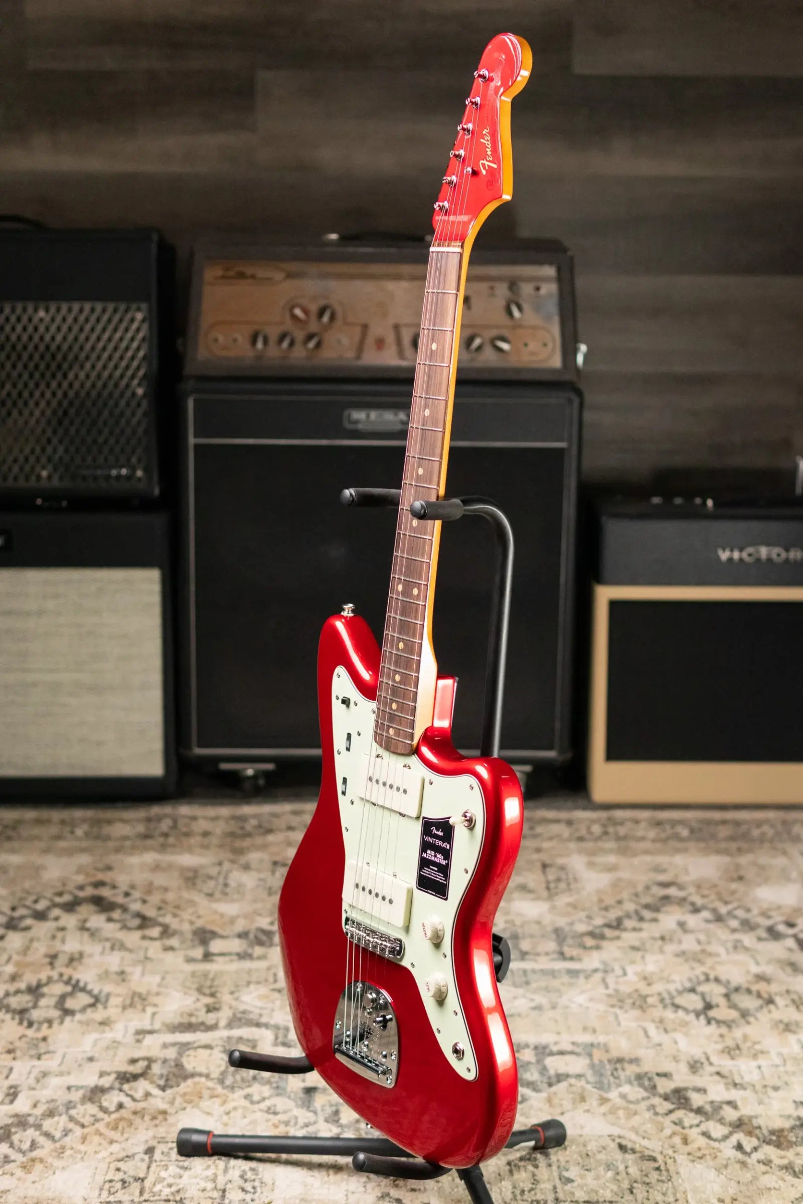 Fender Vintera III Mid '60s Jazzmaster Electric Guitar - Candy Apple Red with Gig Bag
